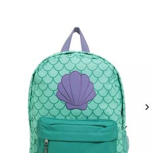 Kids Mermaid Shell Backpack - Mint Green and Purple